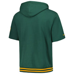 Green Bay Packers Pre-Game Short Sleeve Pullover Hoodie Green | Mitchell & Ness