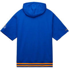 Los Angeles Rams Pre-Game Short Sleeve Pullover Hoodie Royal | Mitchell & Ness