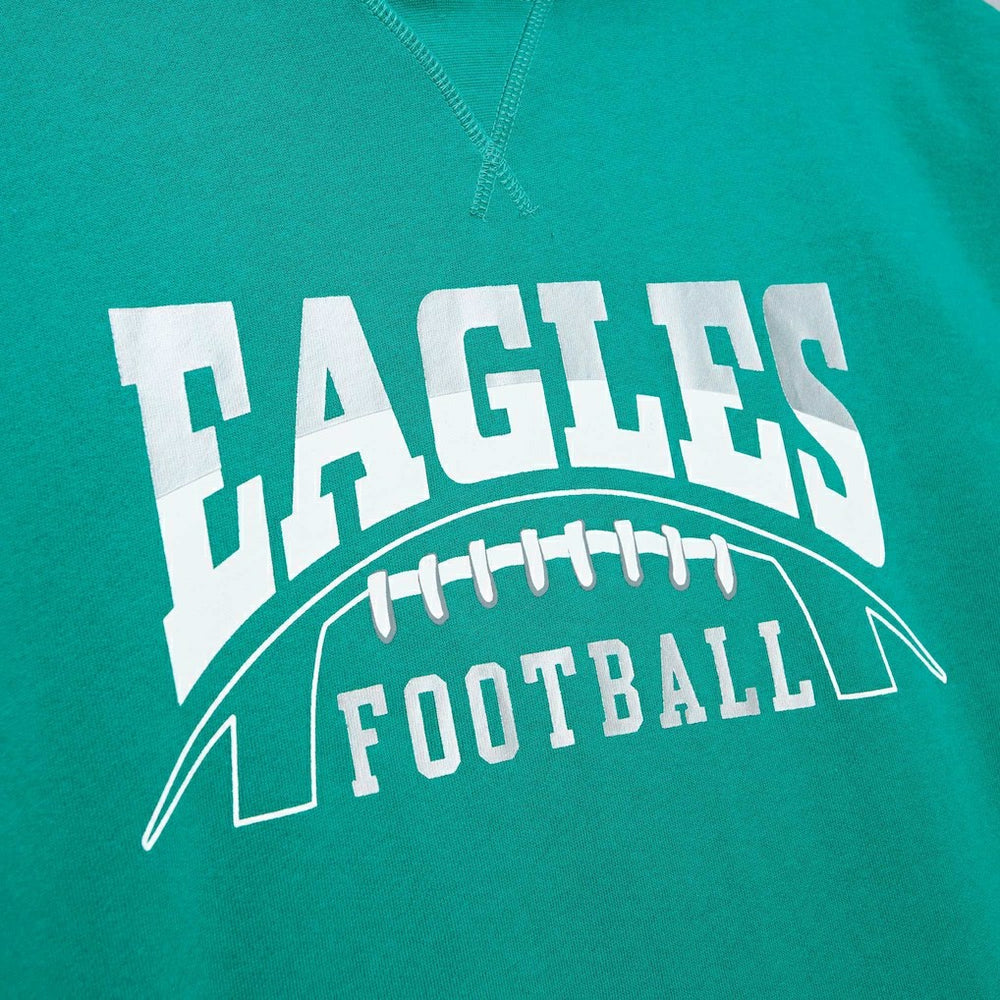 Philadelphia Eagles Pre-Game Short Sleeve Pullover Hoodie Kelly Green | Mitchell & Ness