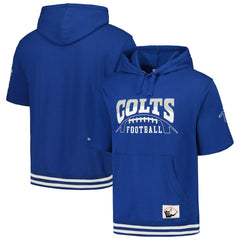 Indianapolis Colts Pre-Game Short Sleeve Pullover Hoodie Royal | Mitchell & Ness