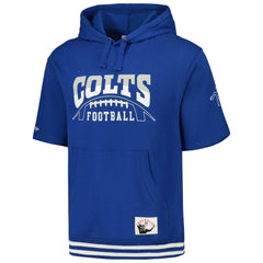 Indianapolis Colts Pre-Game Short Sleeve Pullover Hoodie Royal | Mitchell & Ness