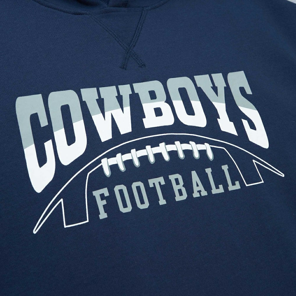 Dallas Cowboys Pre-Game Short Sleeve Pullover Hoodie Navy | Mitchell & Ness