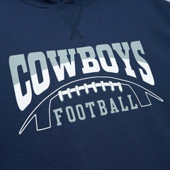 Dallas Cowboys Pre-Game Short Sleeve Pullover Hoodie Navy | Mitchell & Ness