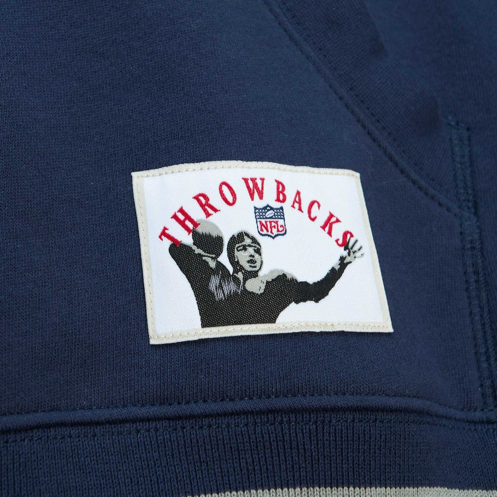 Dallas Cowboys Pre-Game Short Sleeve Pullover Hoodie Navy | Mitchell & Ness