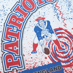 New England Patriots Team Burst Sublimated T-Shirt White | Mitchell & Ness