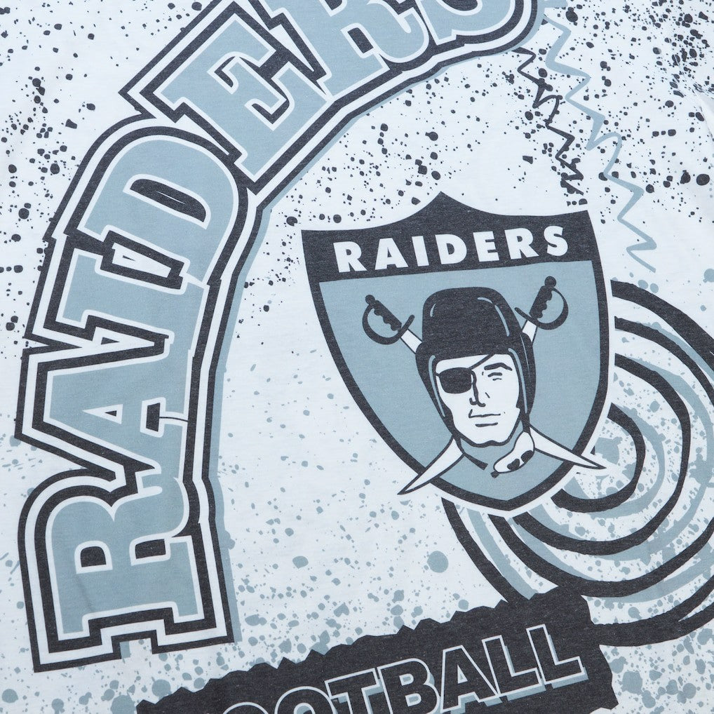 Las Vegas Raiders Team Burst Sublimated T-Shirt White | Mitchell & Ness
