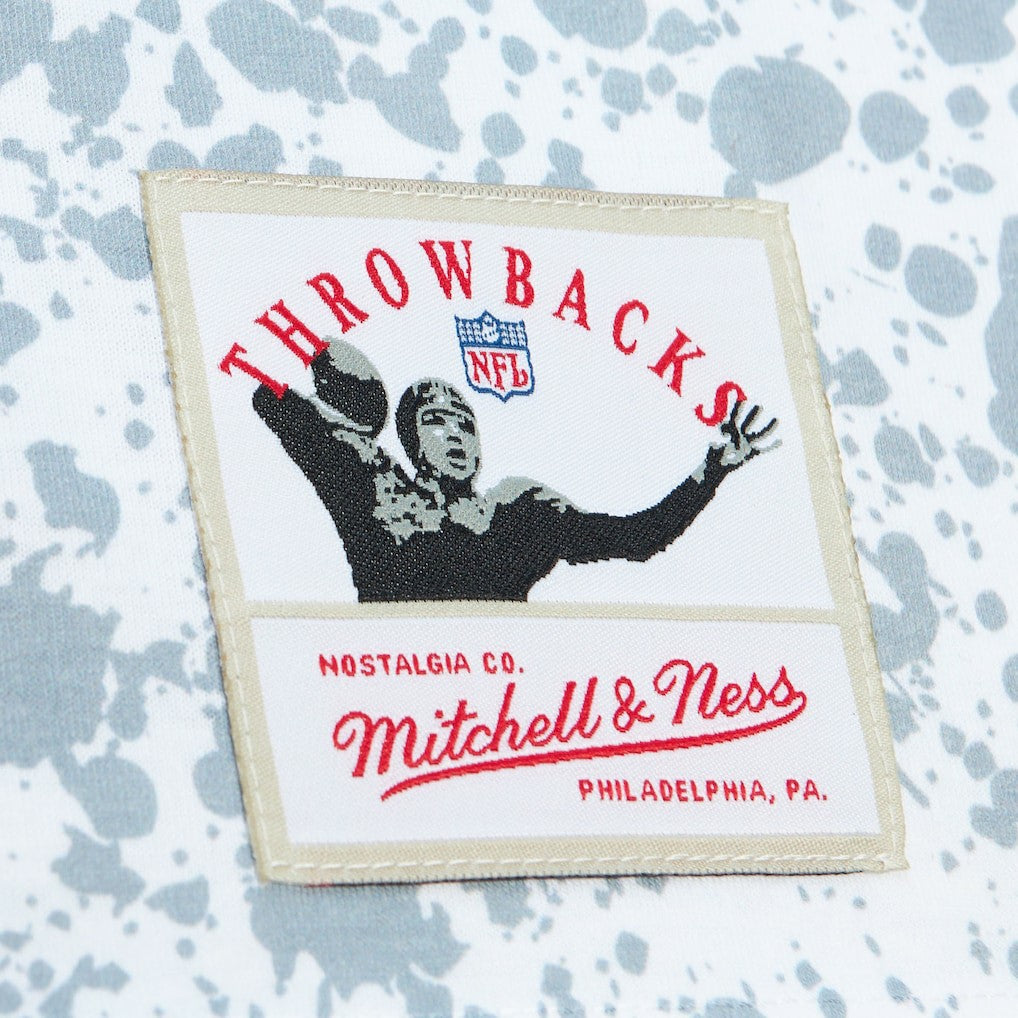 Las Vegas Raiders Team Burst Sublimated T-Shirt White | Mitchell & Ness