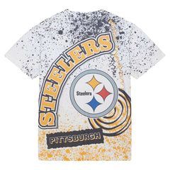 Pittsburgh Steelers Team Burst Sublimated T-Shirt White | Mitchell & Ness