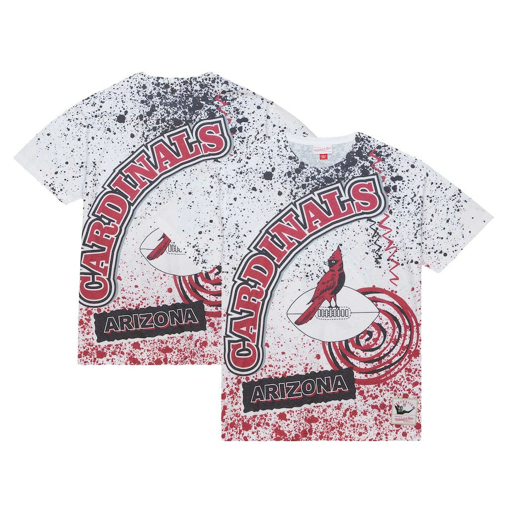 Arizona Cardinals Team Burst Sublimated T-Shirt White | Mitchell & Ness