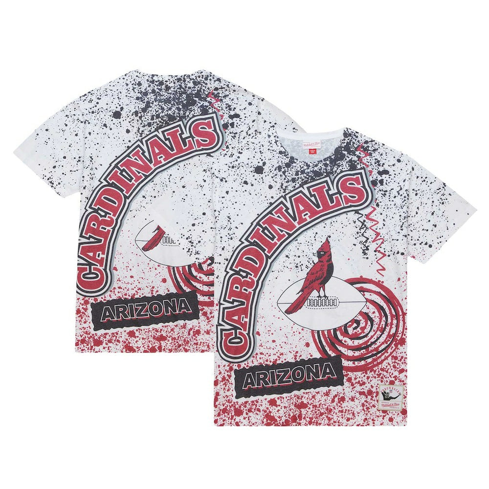 Arizona Cardinals Team Burst Sublimated T-Shirt White | Mitchell & Ness