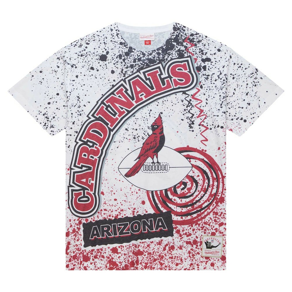 Arizona Cardinals Team Burst Sublimated T-Shirt White | Mitchell & Ness