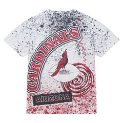 Arizona Cardinals Team Burst Sublimated T-Shirt White | Mitchell & Ness