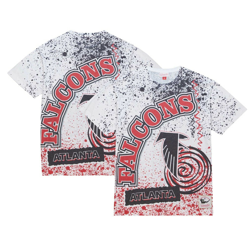 Atlanta Falcons Team Burst Sublimated T-Shirt White | Mitchell & Ness