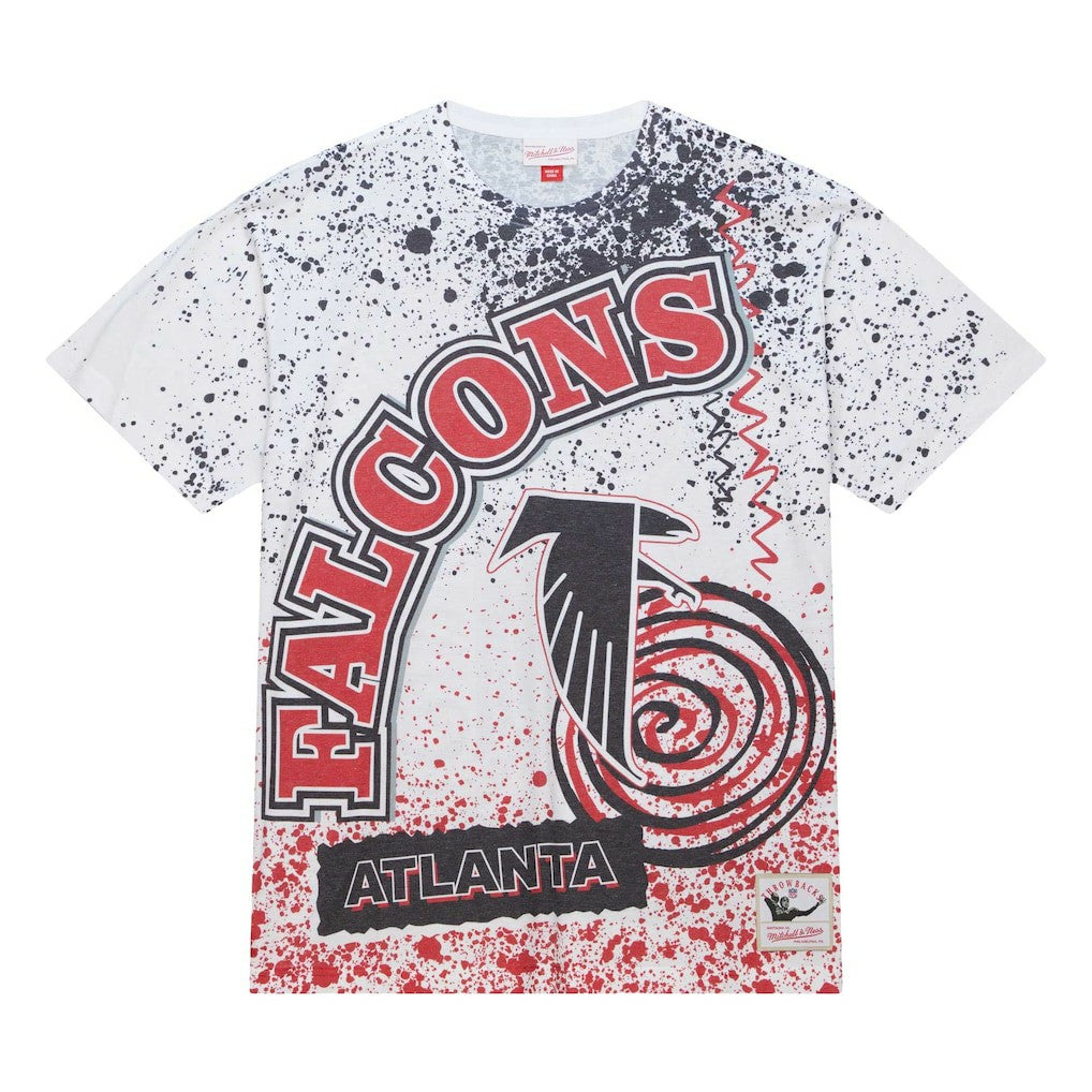 Atlanta Falcons Team Burst Sublimated T-Shirt White | Mitchell & Ness