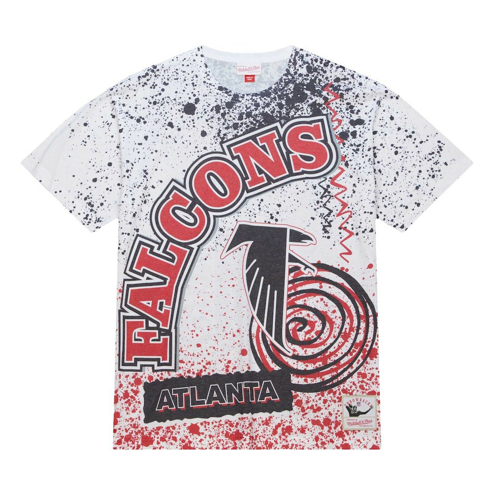 Atlanta Falcons Team Burst Sublimated T-Shirt White | Mitchell & Ness