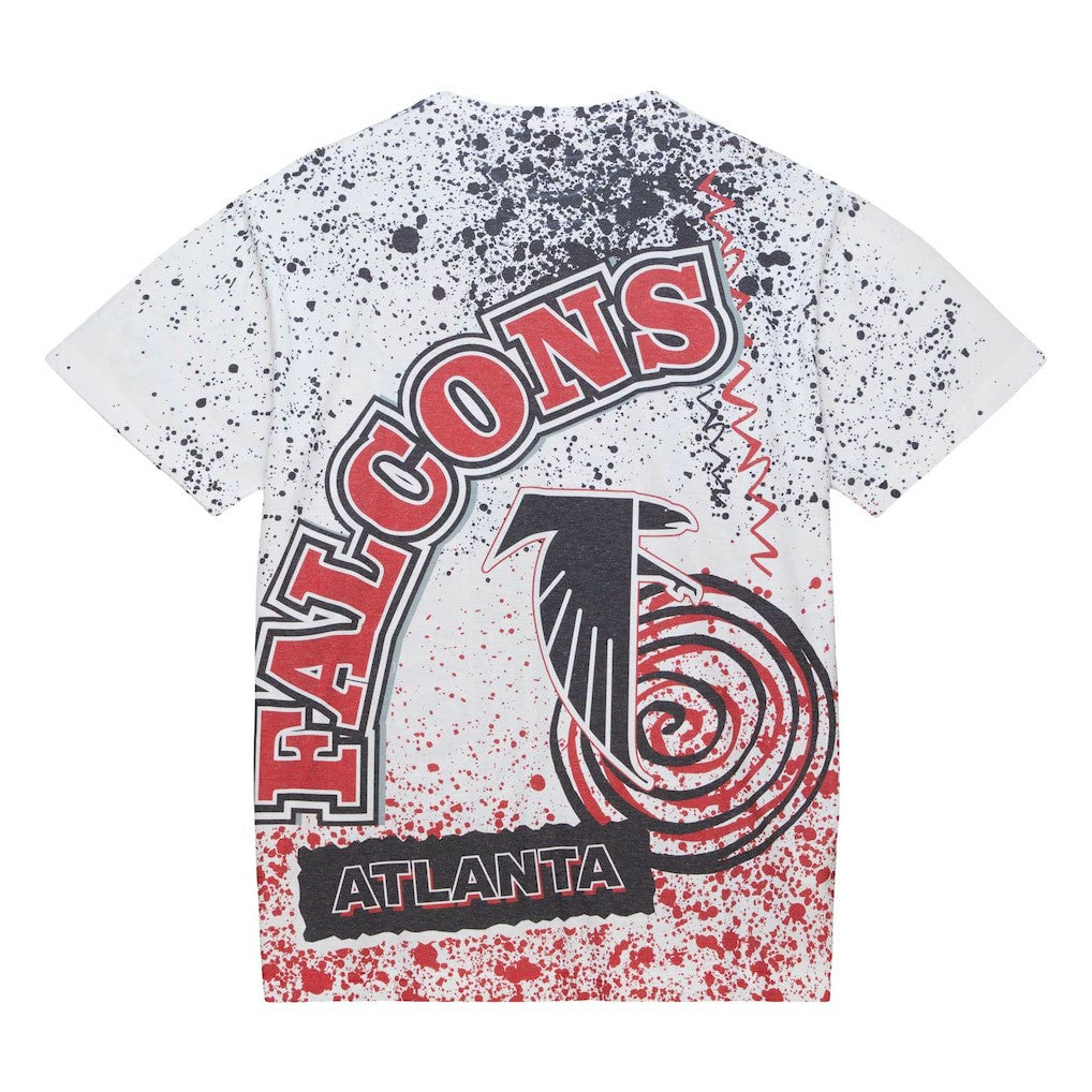 Atlanta Falcons Team Burst Sublimated T-Shirt White | Mitchell & Ness