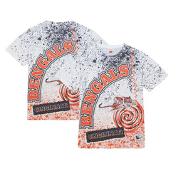 Cincinnati Bengals Team Burst Sublimated T-Shirt White | Mitchell & Ness