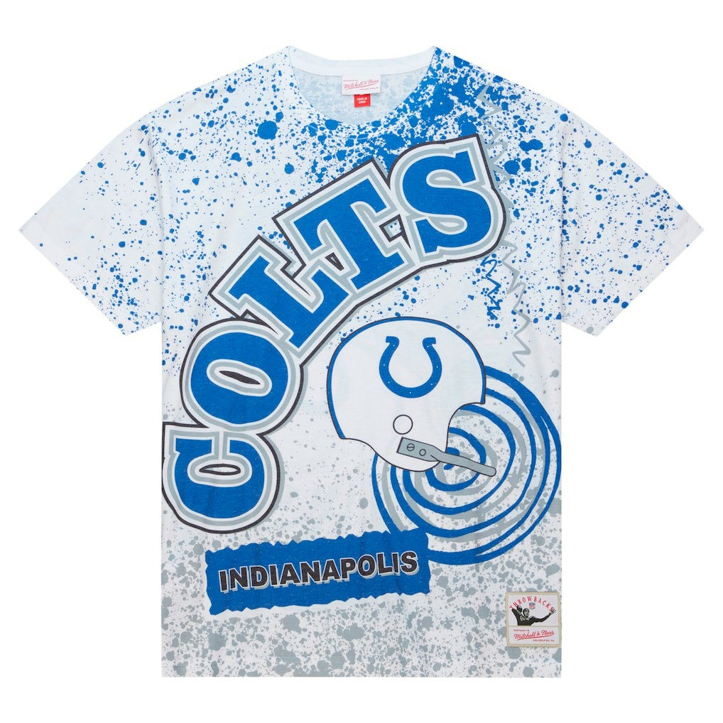 Indianapolis Colts Team Burst Sublimated T-Shirt White | Mitchell & Ness