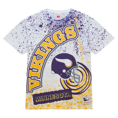 Minnesota Vikings Team Burst Sublimated T-Shirt White | Mitchell & Ness