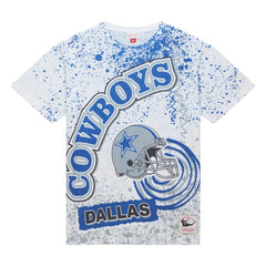 Dallas Cowboys Team Burst Sublimated T-Shirt White | Mitchell & Ness