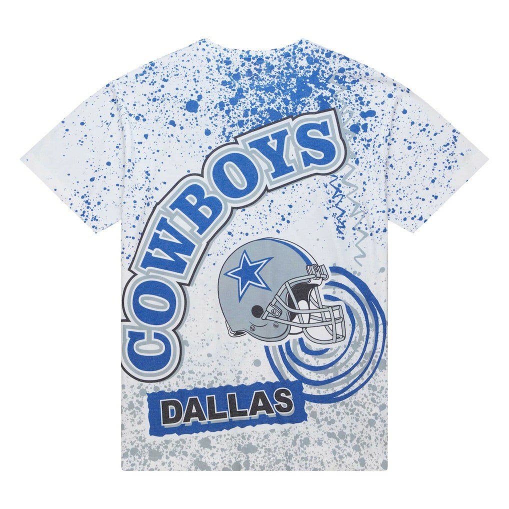 Dallas Cowboys Team Burst Sublimated T-Shirt White | Mitchell & Ness