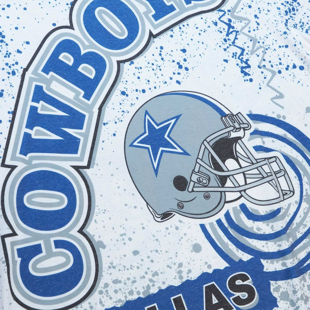 Dallas Cowboys Team Burst Sublimated T-Shirt White | Mitchell & Ness