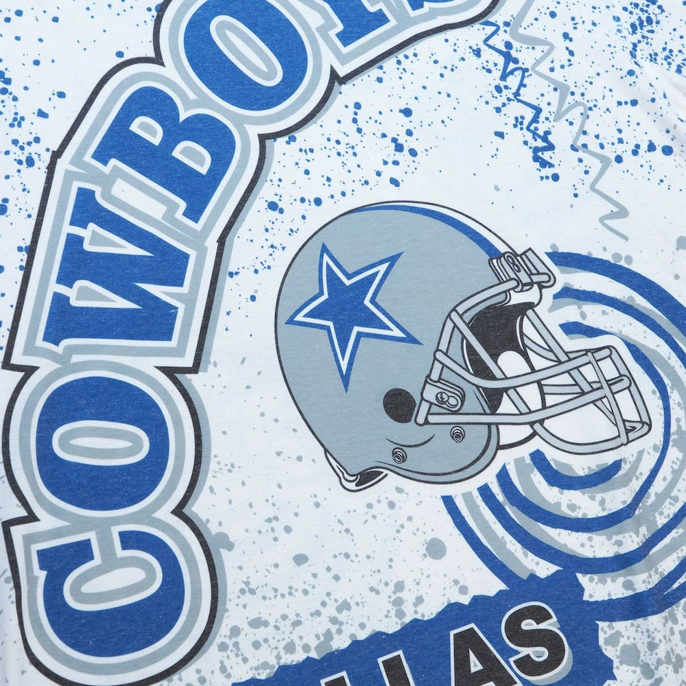 Dallas Cowboys Team Burst Sublimated T-Shirt White | Mitchell & Ness