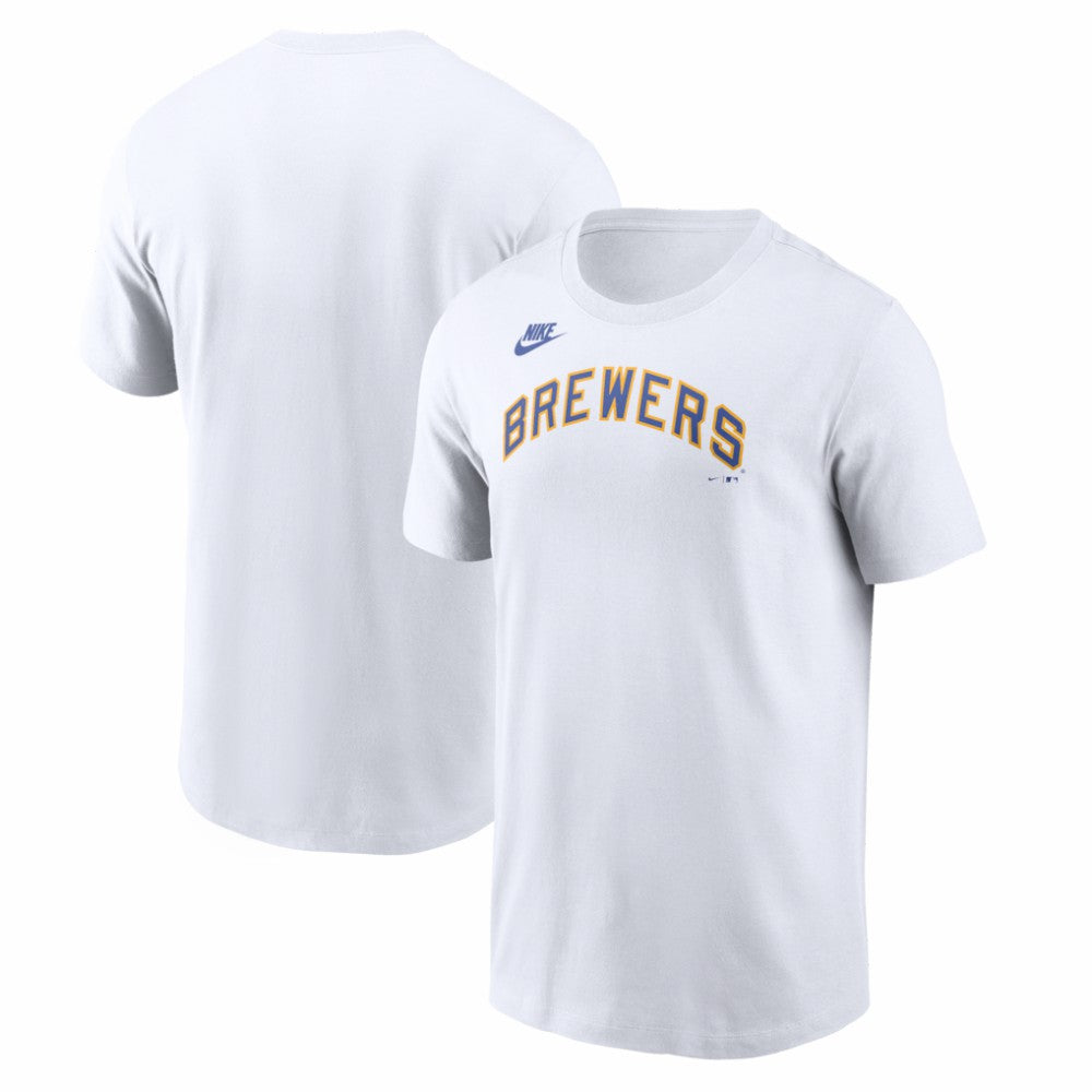 Milwaukee Brewers Nike Cooperstown Collection Wordmark T-Shirt - MLB