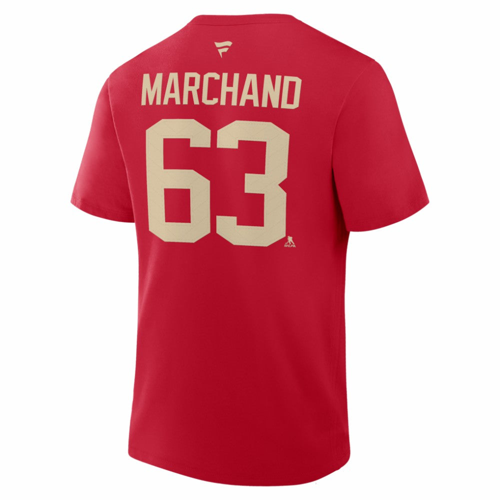 Brad Marchand Florida Panthers Fanatics 2026 NHL Winter Classic Authentic Stack Name & Number T-Shirt - Red - NHL