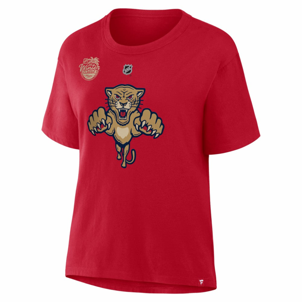 Brad Marchand Florida Panthers Fanatics Women's 2026 NHL Winter Classic Authentic Stack Name & Number T-Shirt - Red - NHL