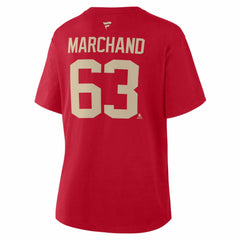 Brad Marchand Florida Panthers Fanatics Women's 2026 NHL Winter Classic Authentic Stack Name & Number T-Shirt - Red - NHL