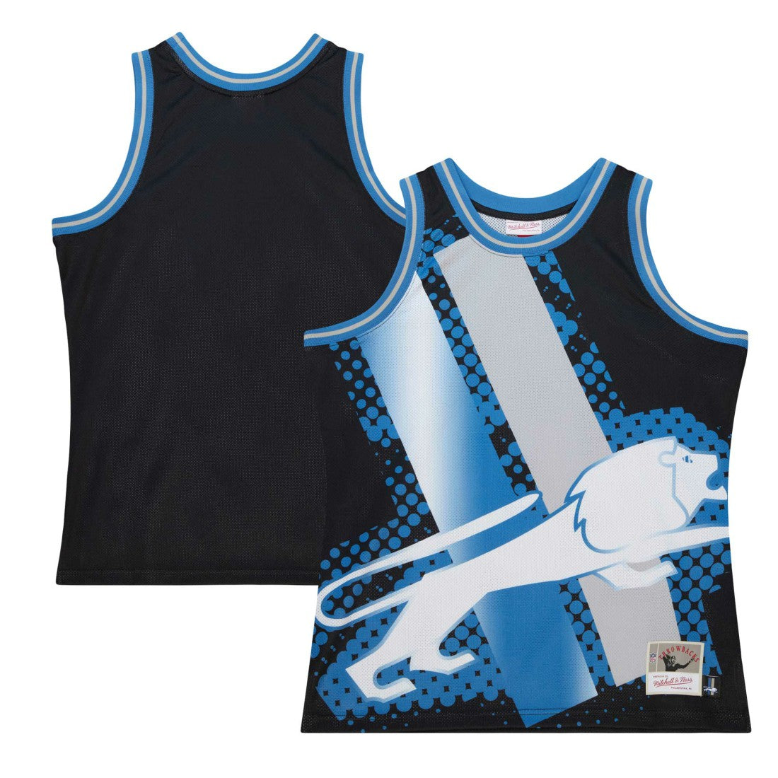Detroit Lions Big Face 7.0 Fashion Tank Top Black | Mitchell & Ness