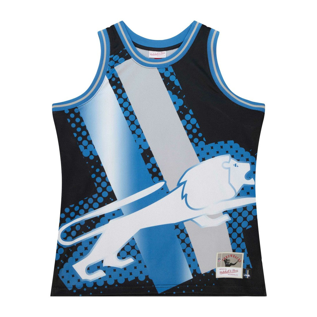 Detroit Lions Big Face 7.0 Fashion Tank Top Black | Mitchell & Ness