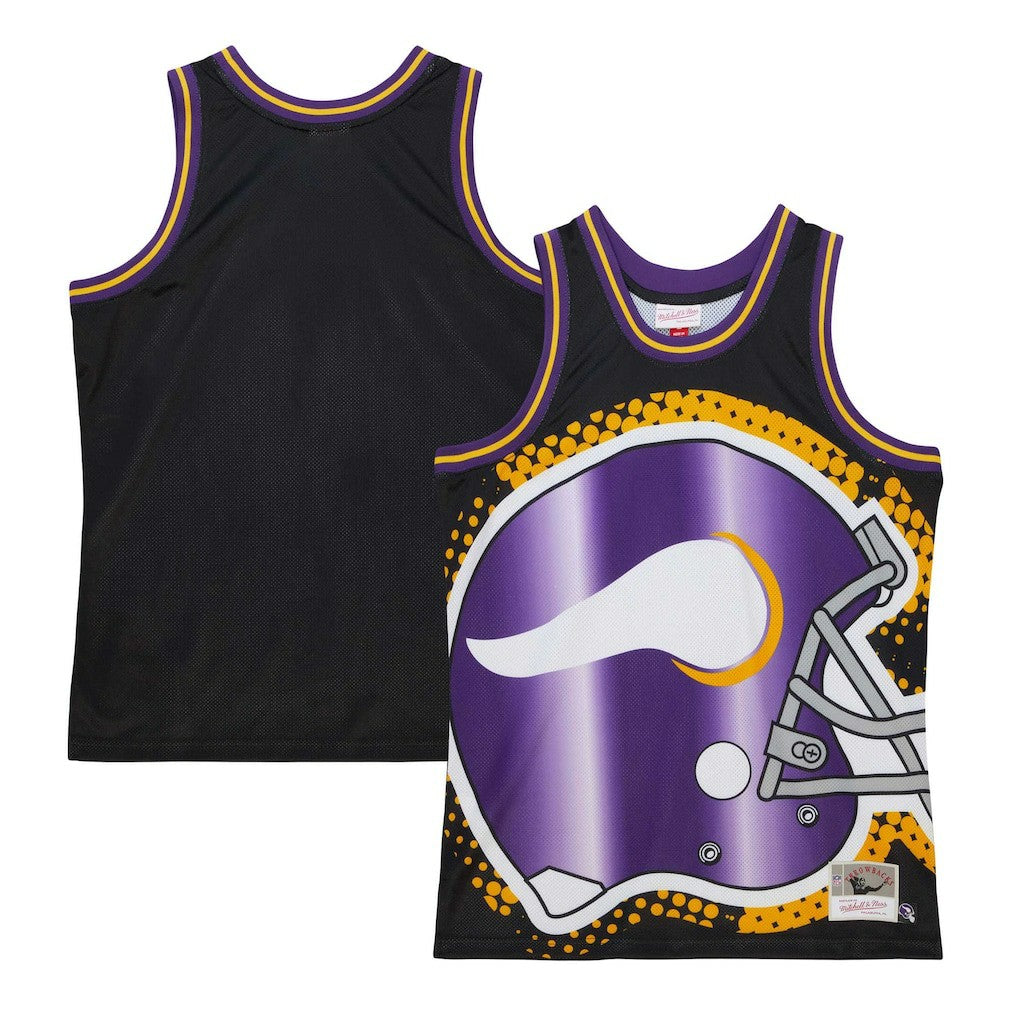 Minnesota Vikings Big Face 7.0 Fashion Tank Top Black | Mitchell & Ness