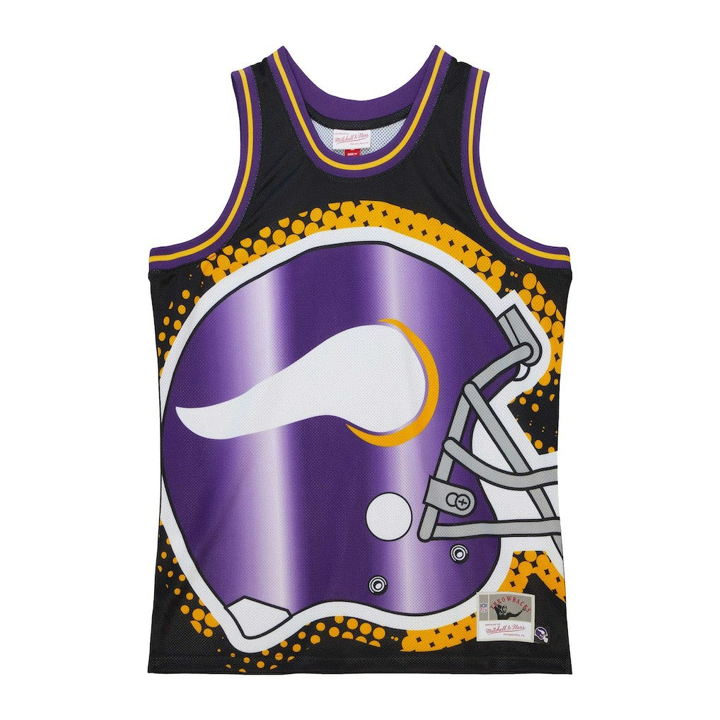 Minnesota Vikings Big Face 7.0 Fashion Tank Top Black | Mitchell & Ness