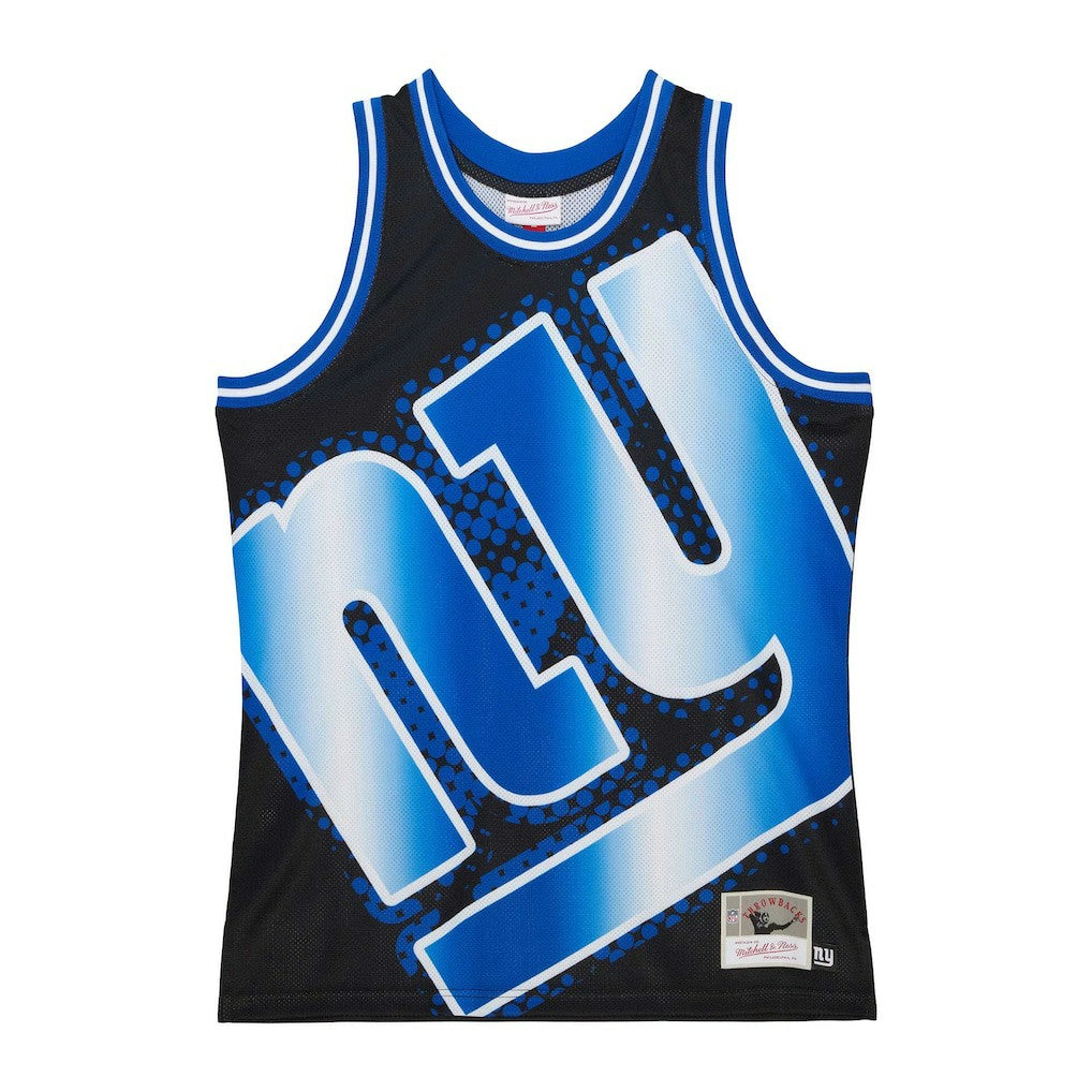 New York Giants Big Face 7.0 Fashion Tank Top Black | Mitchell & Ness