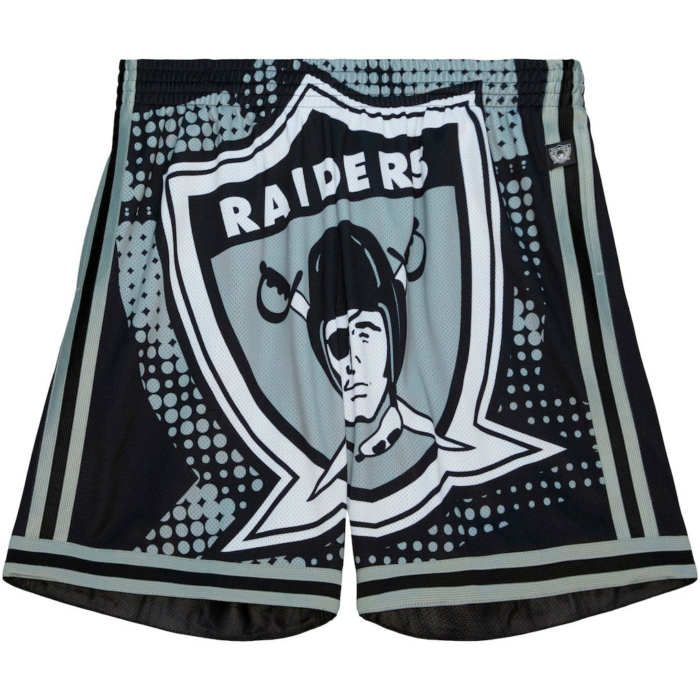 Las Vegas Raiders Big Face 7.0 Fashion Shorts Black | Mitchell & Ness