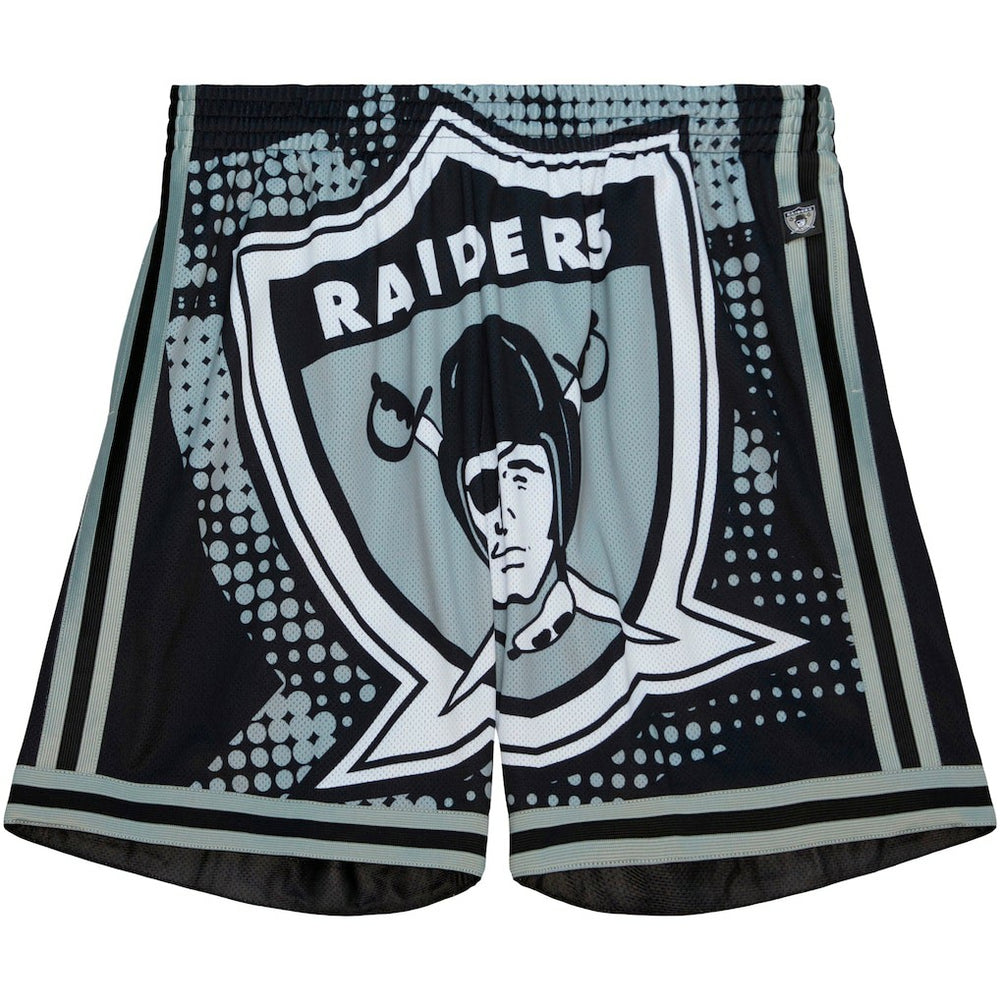 Las Vegas Raiders Big Face 7.0 Fashion Shorts Black | Mitchell & Ness
