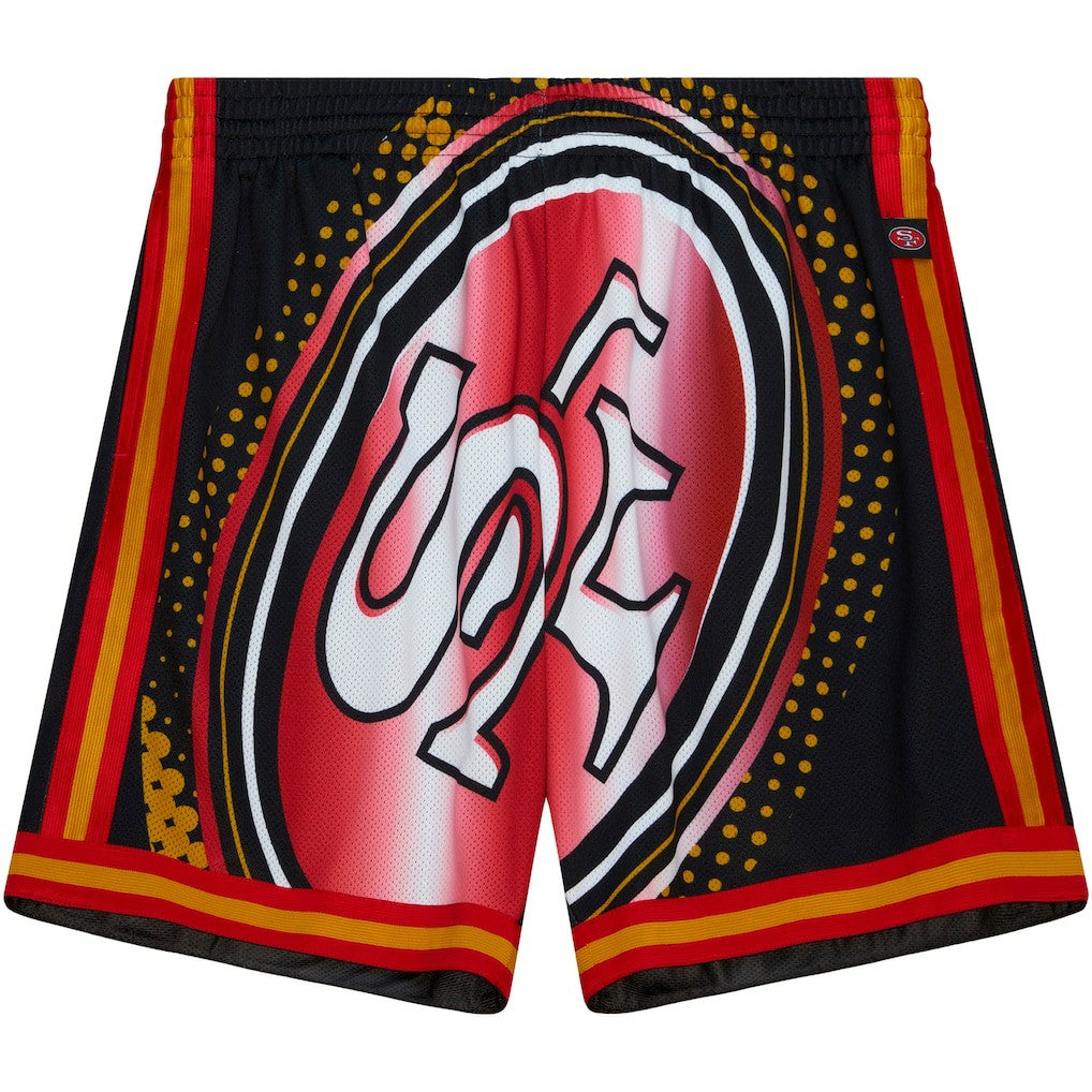 San Francisco 49ers Big Face 7.0 Fashion Shorts Black | Mitchell & Ness