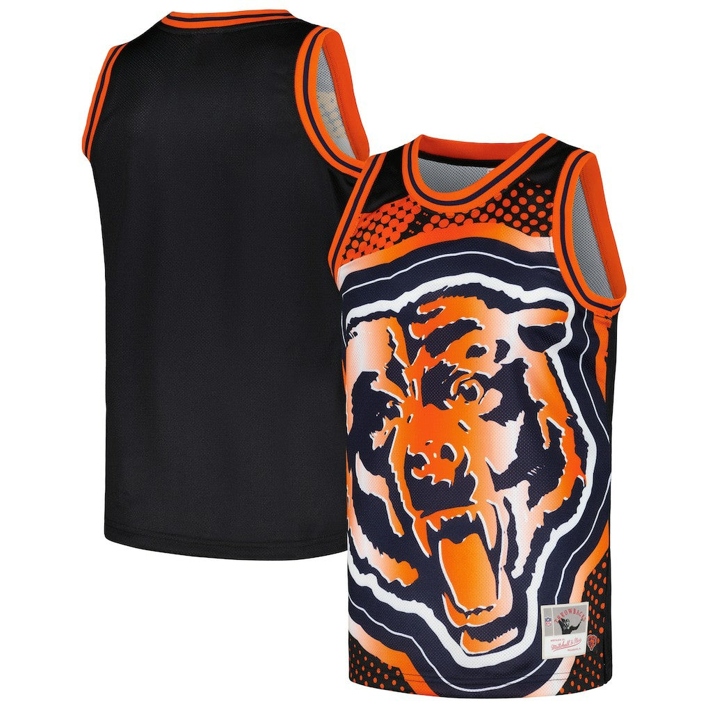 Chicago Bears Big Face 7.0 Fashion Tank Top Black | Mitchell & Ness