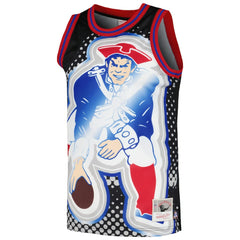 New England Patriots Big Face 7.0 Fashion Tank Top Black | Mitchell & Ness