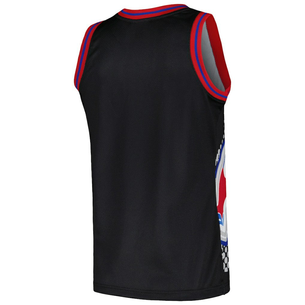 New England Patriots Big Face 7.0 Fashion Tank Top Black | Mitchell & Ness