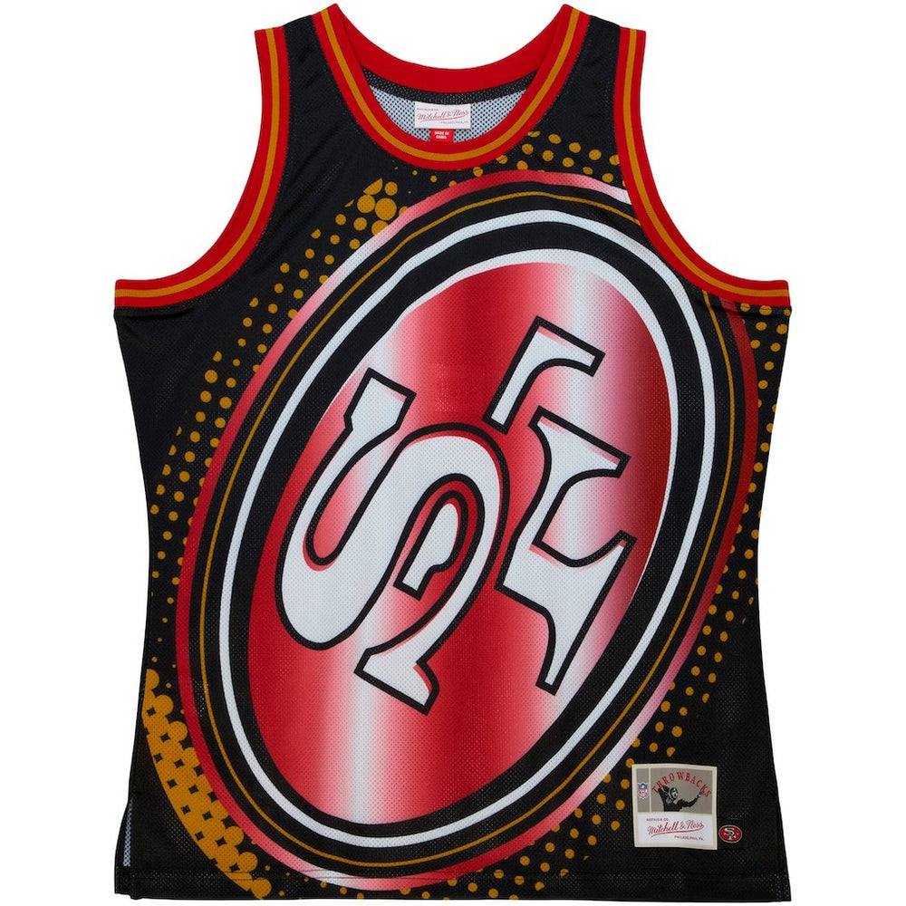 San Francisco 49ers Big Face 7.0 Fashion Tank Top Black | Mitchell & Ness