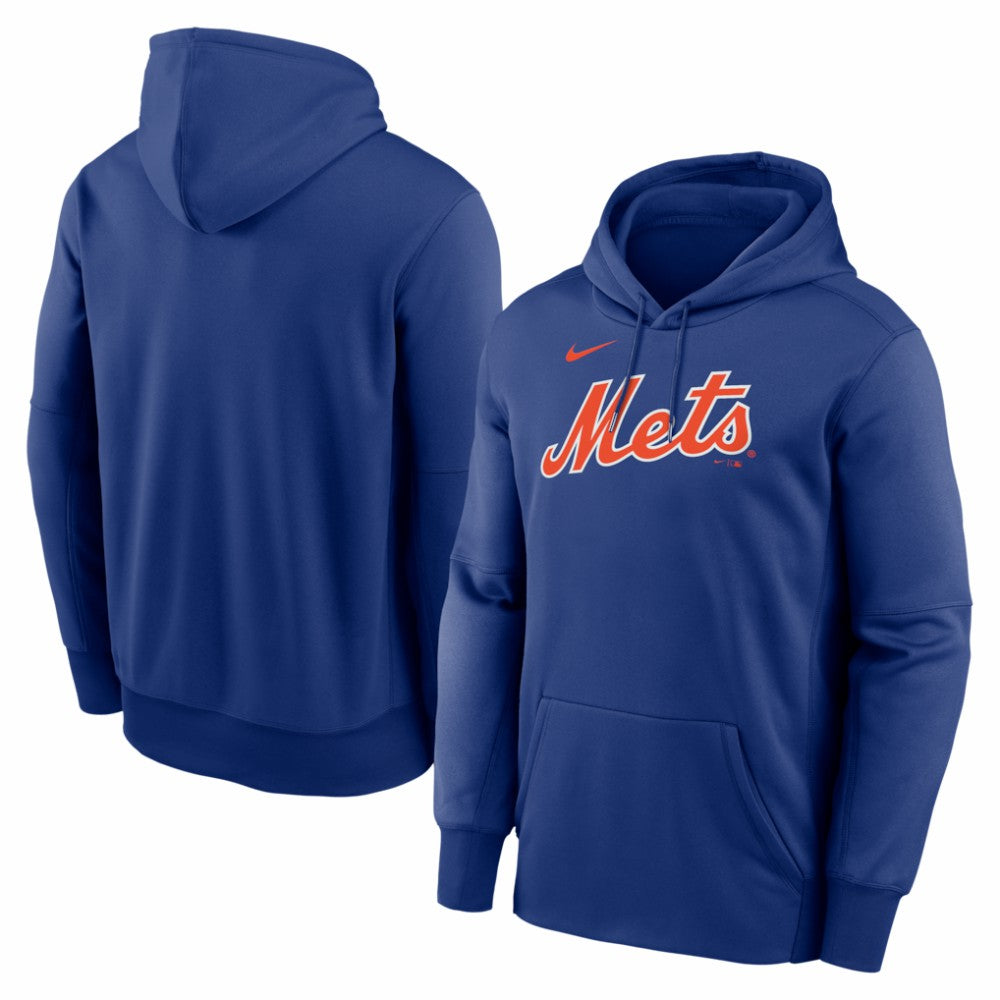New York Mets Nike Primary Wordmark Therma Hoodie - MLB