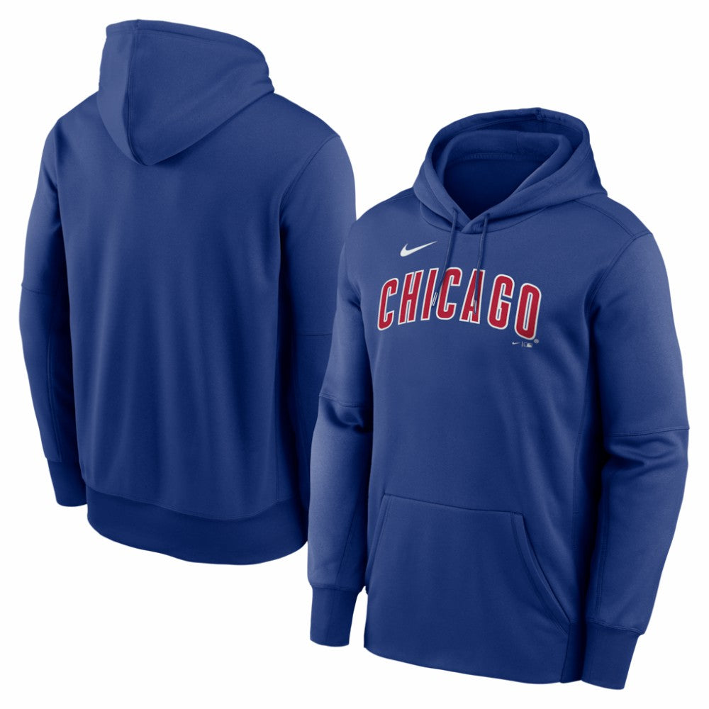 Chicago Cubs Nike Primary Wordmark Therma Hoodie - MLB