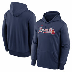 Atlanta Braves Nike Primary Wordmark Therma Hoodie - MLB
