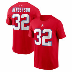 TreVeyon Henderson New England Patriots Name & Number T-Shirt Red | Nike for Sale