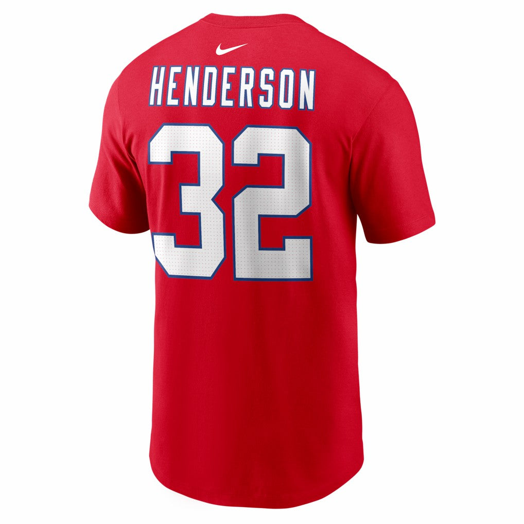 TreVeyon Henderson New England Patriots Name & Number T-Shirt Red | Nike for Sale