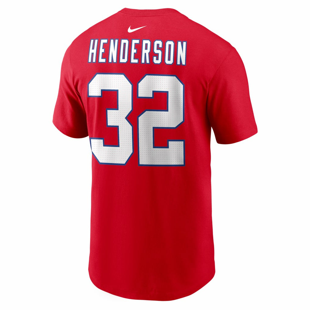 TreVeyon Henderson New England Patriots Name & Number T-Shirt Red | Nike for Sale