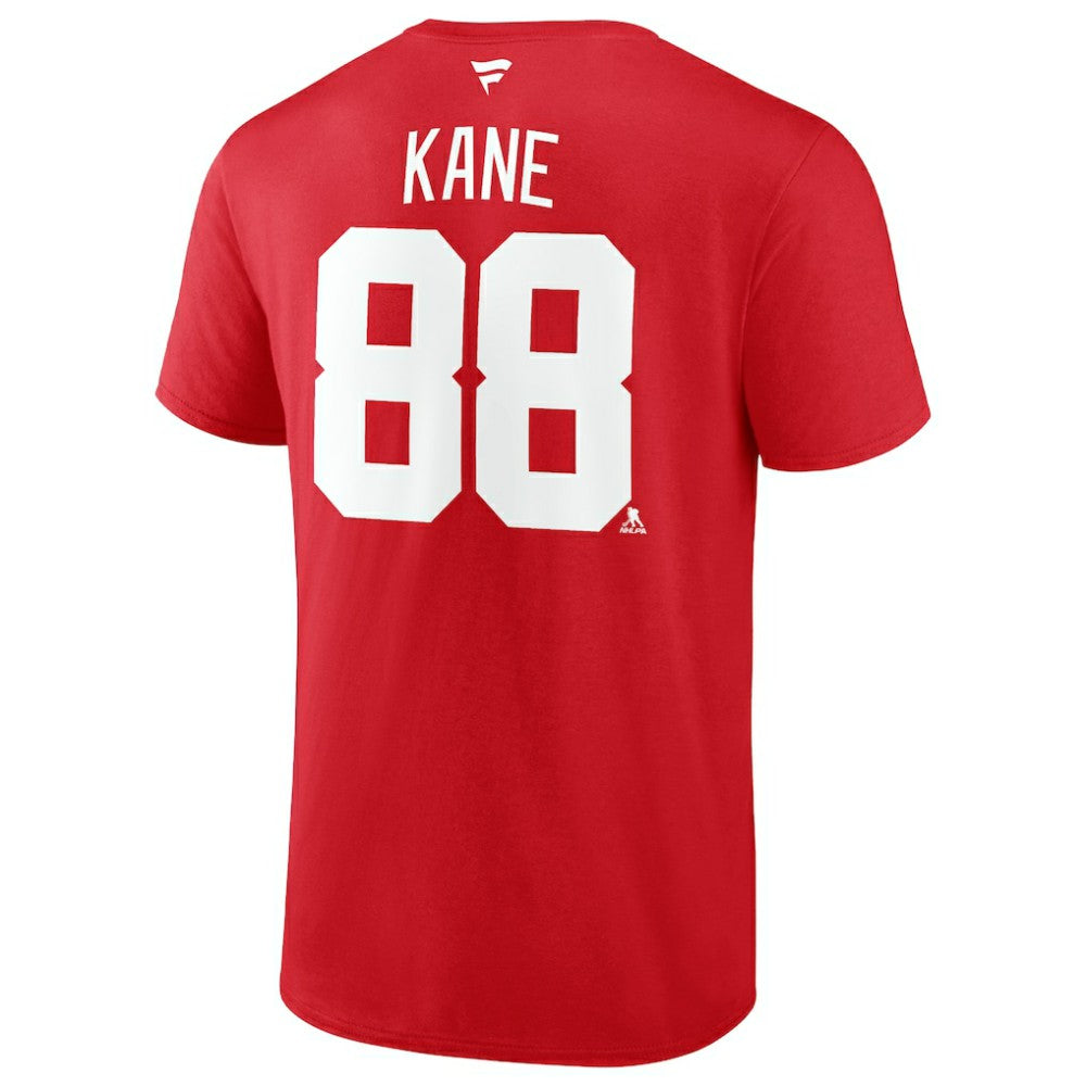 Patrick Kane Detroit Red Wings Fanatics Authentic Stack Name & Number T-Shirt - Red - NHL